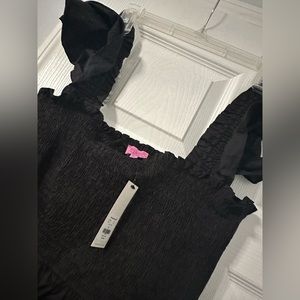 Francesca’s Collection, NWT Black Smocked Mini Dress XL